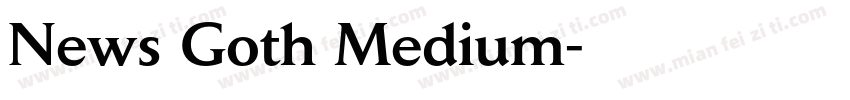News Goth Medium字体转换